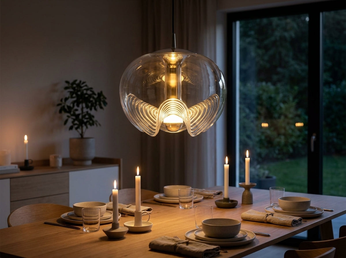 Wave Glass Pendant - Instantly Elevate Evening Ambiance