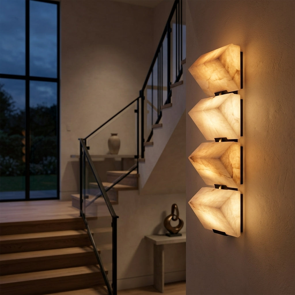 Alabaster Tiered Wall Light - Main Product Image