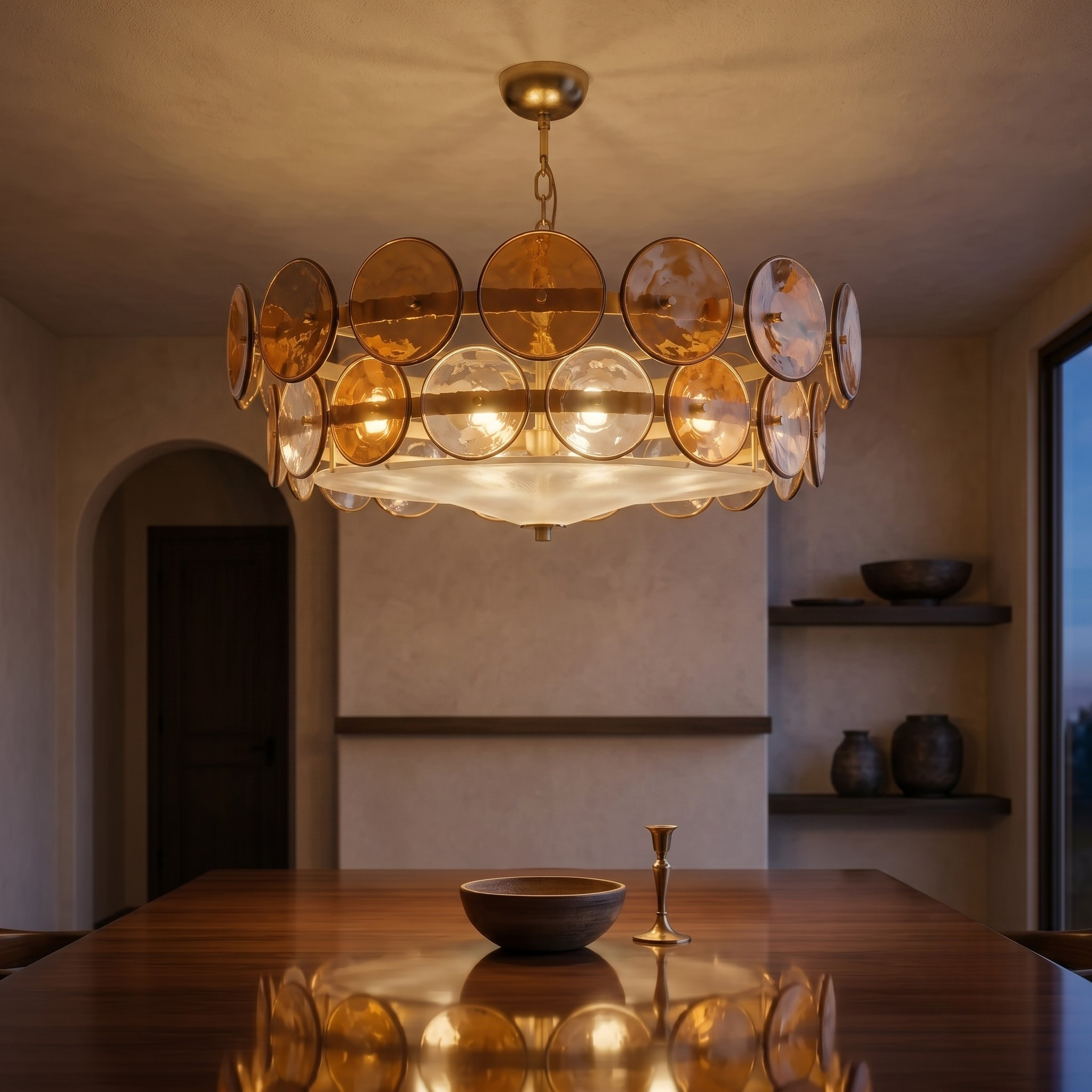 Halo Glass Chandelier - Main Product Image