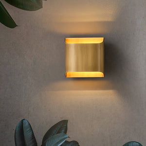 Curved Brass Sconce