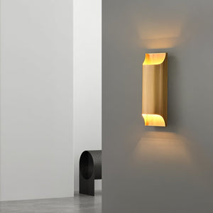 Curved Brass Sconce