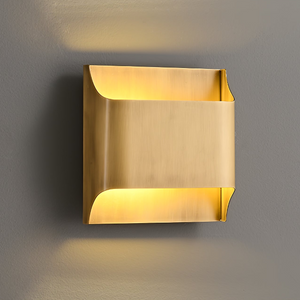 Curved Brass Sconce