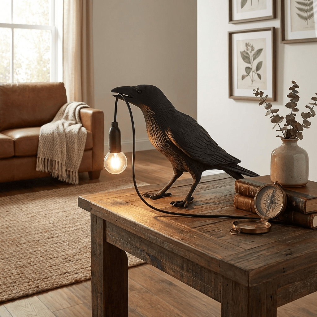 Raven Sculpture Lamp