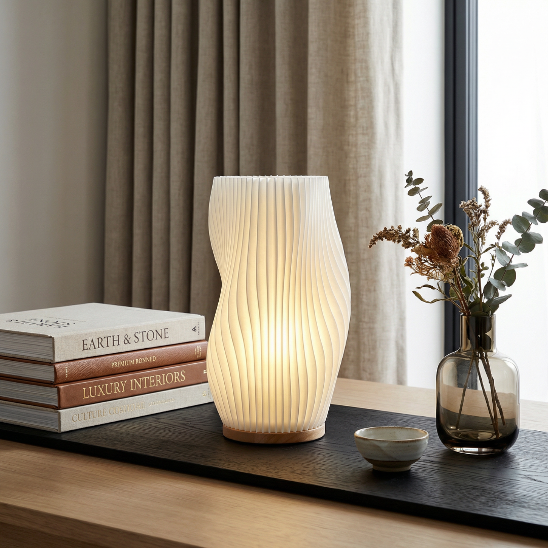 Sculpted Wave Lamp