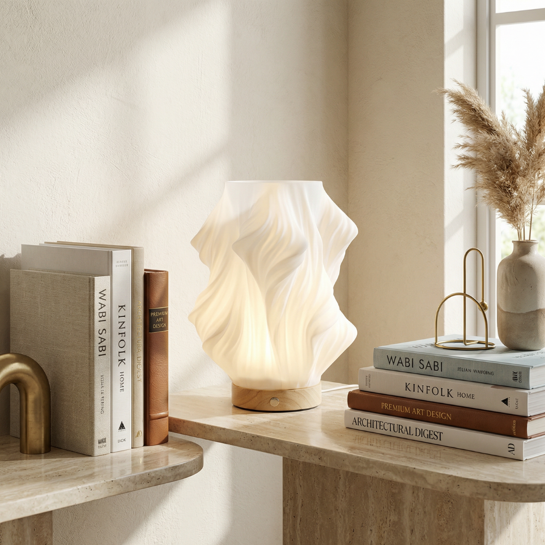 Sculpted Wave Lamp