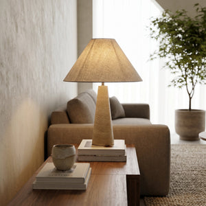 Travertine Cone Lamp