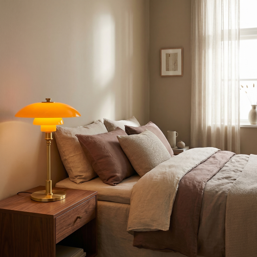 Amber Mushroom Lamp