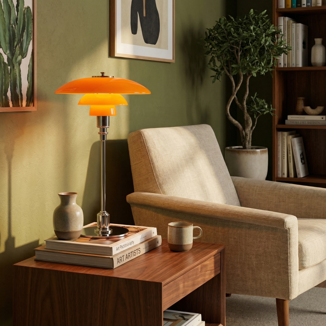 Amber Mushroom Lamp