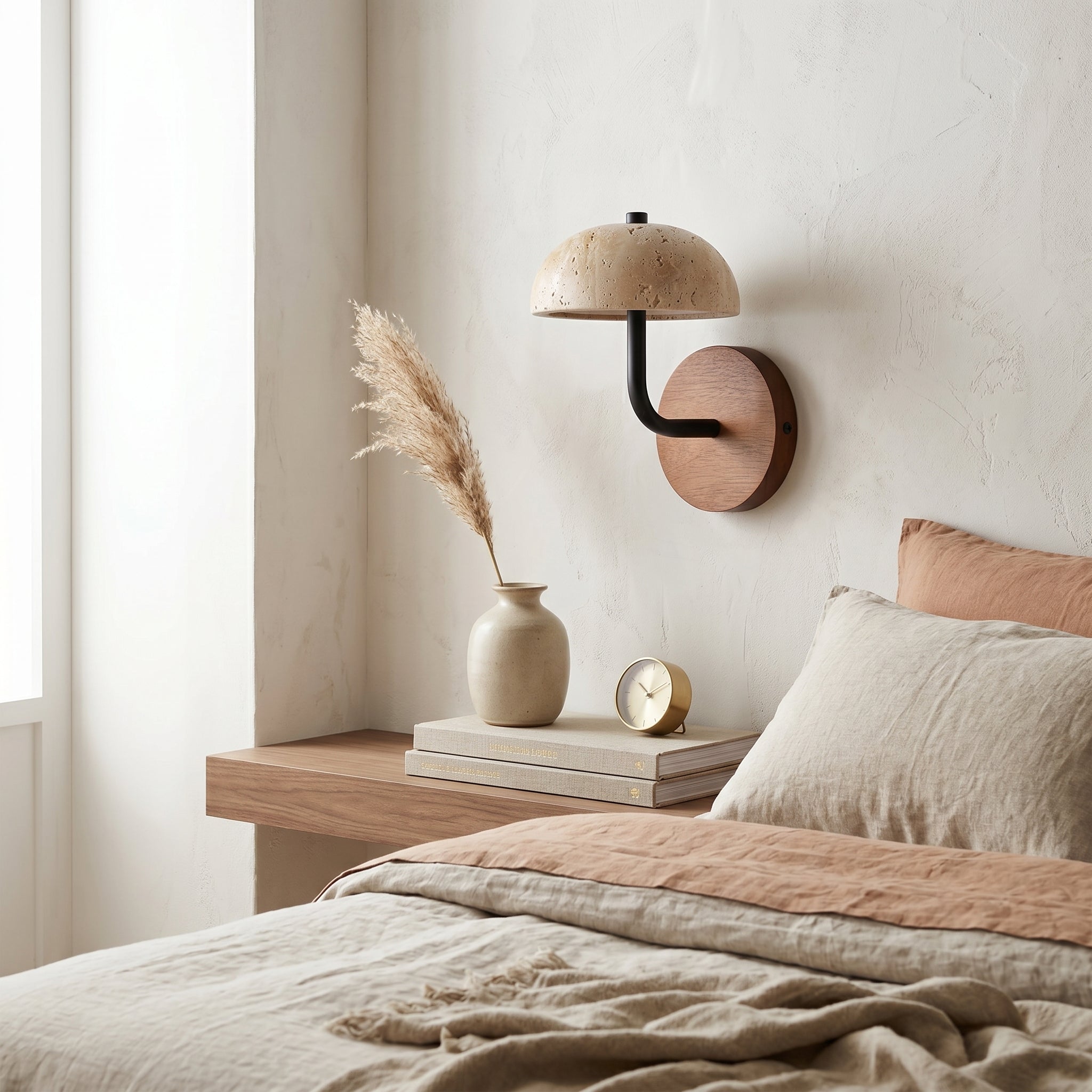 Travertine Arc Sconce