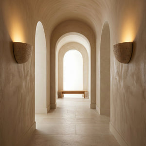 Travertine Bowl Sconce