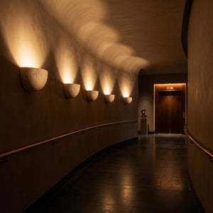 Travertine Bowl Sconce