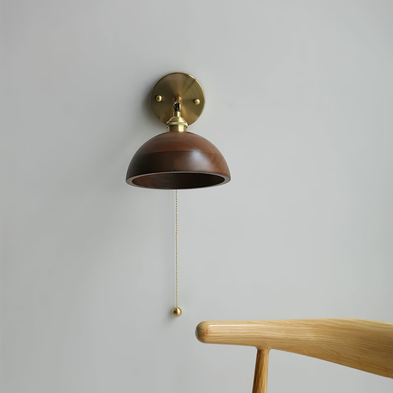 Walnut Dome Sconce