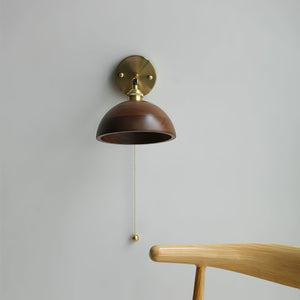 Walnut Dome Sconce