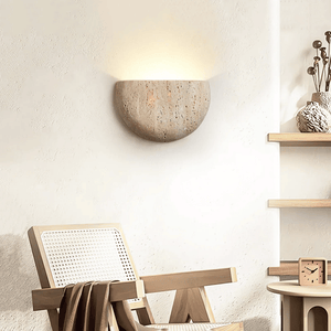 Travertine Bowl Sconce
