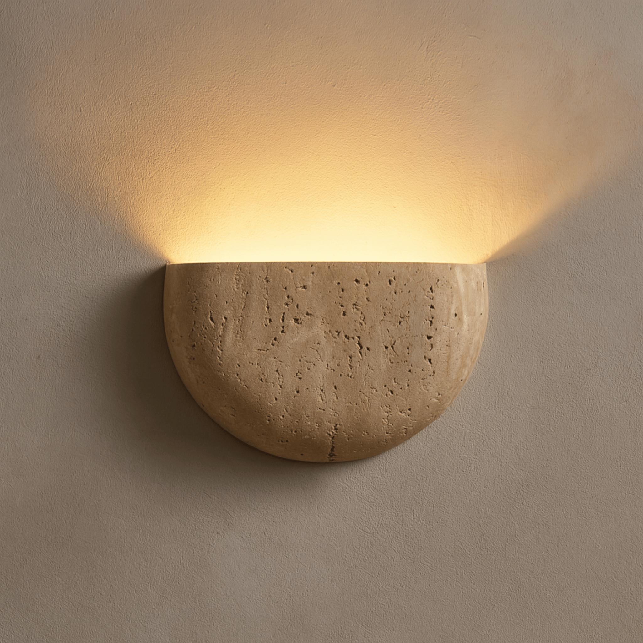 Travertine Bowl Sconce
