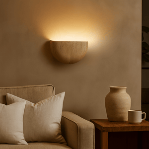 Travertine Bowl Sconce