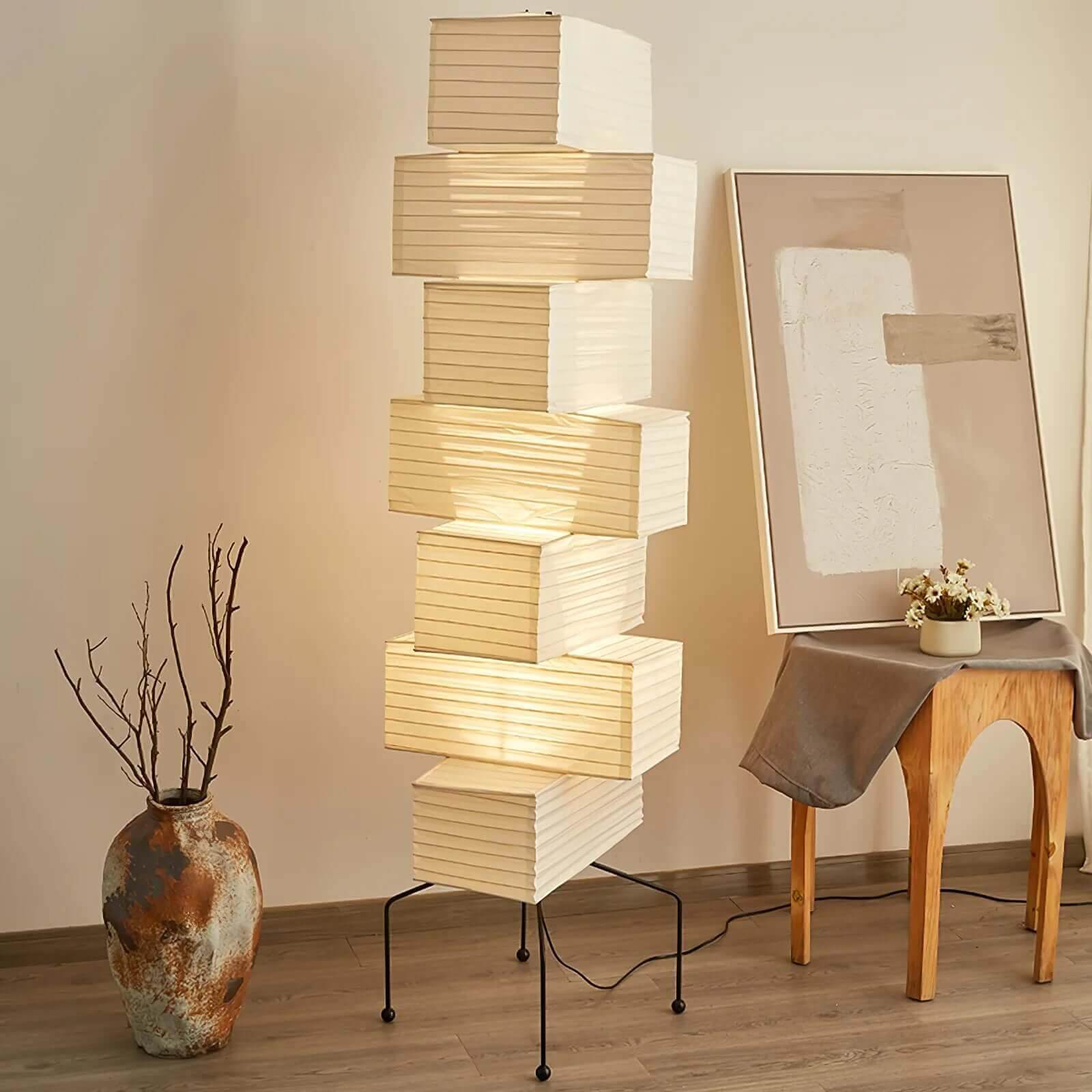 Stacked Paper Lantern Lamp