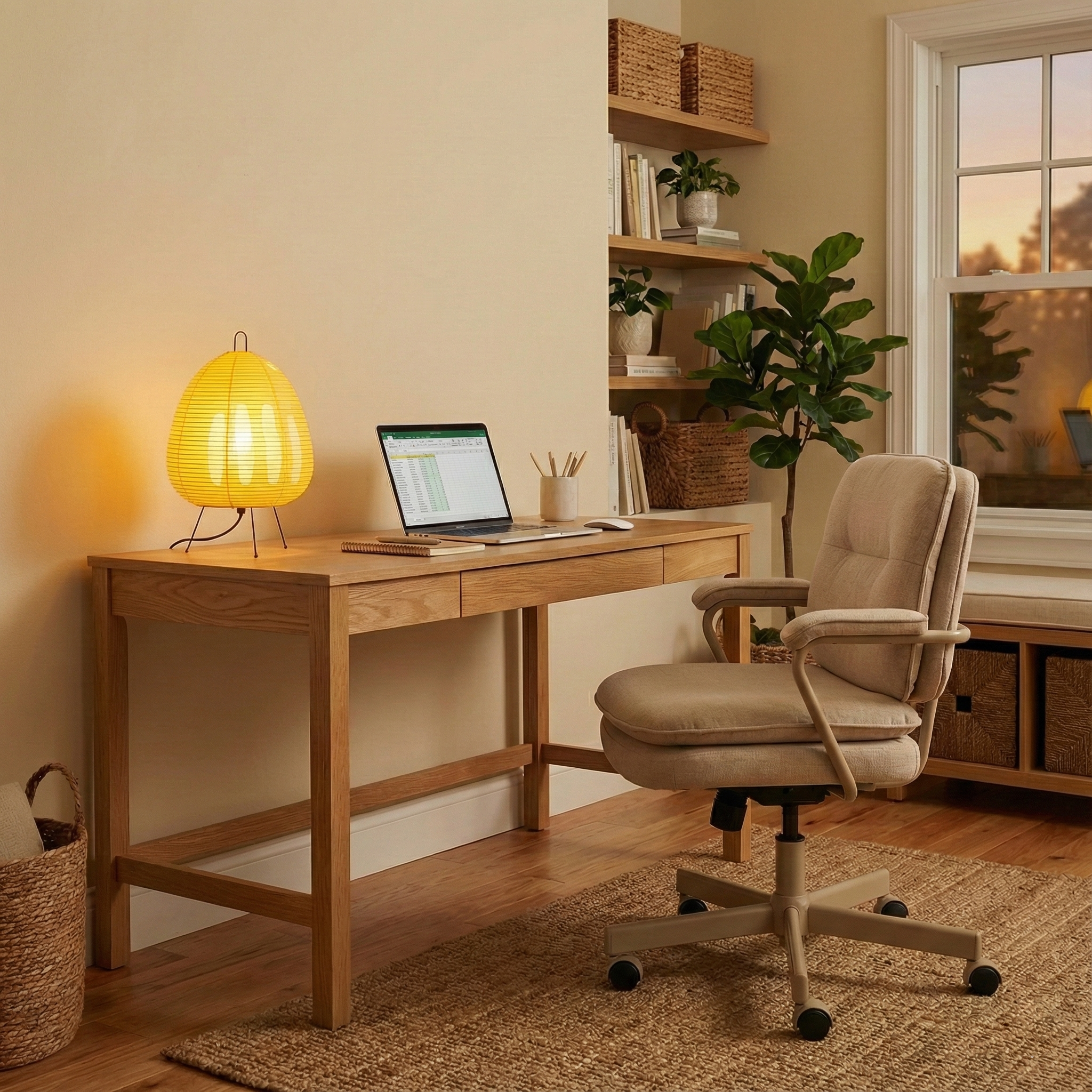 Ribbed Lantern Table Lamp