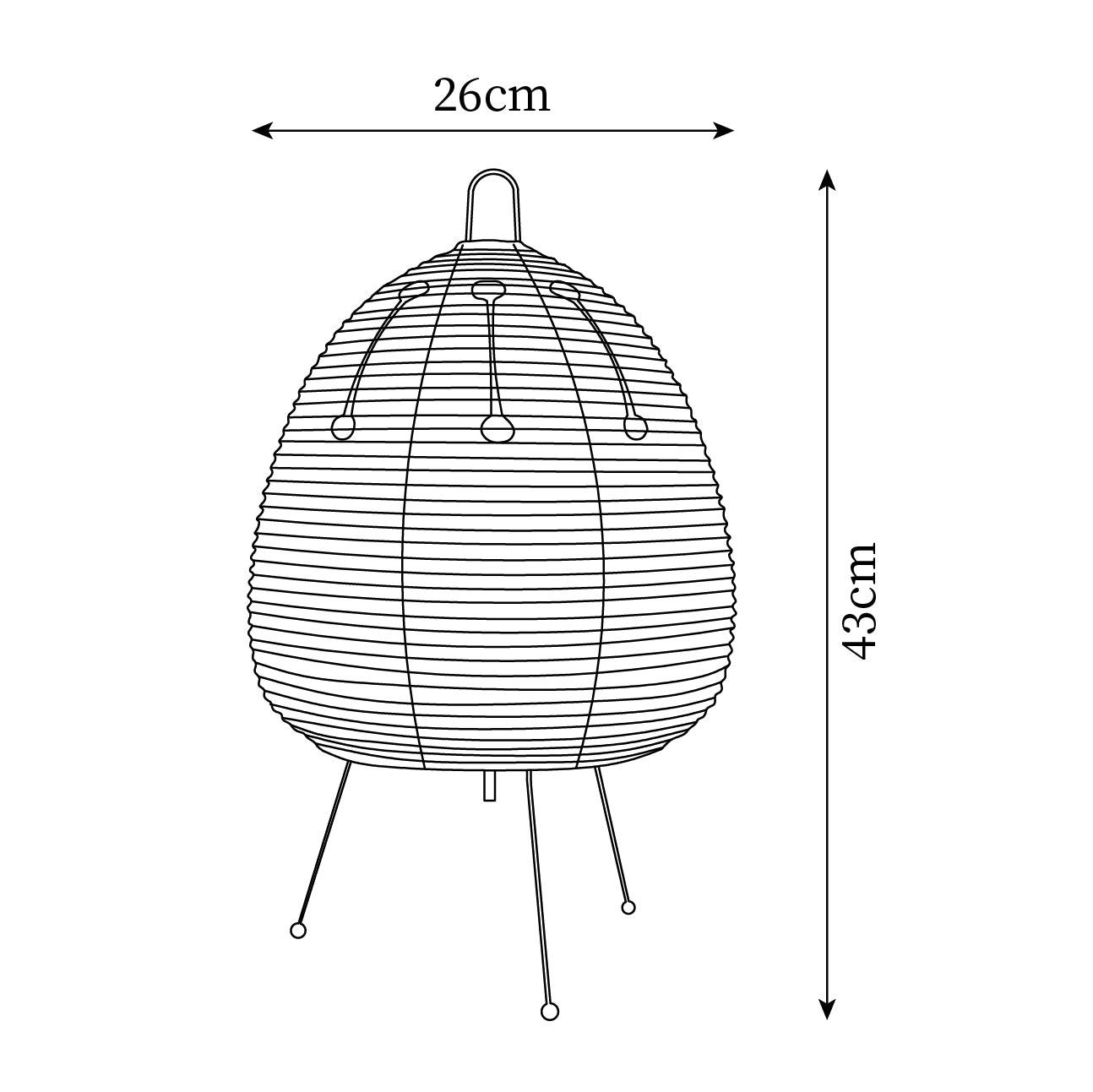 Ribbed Lantern Table Lamp