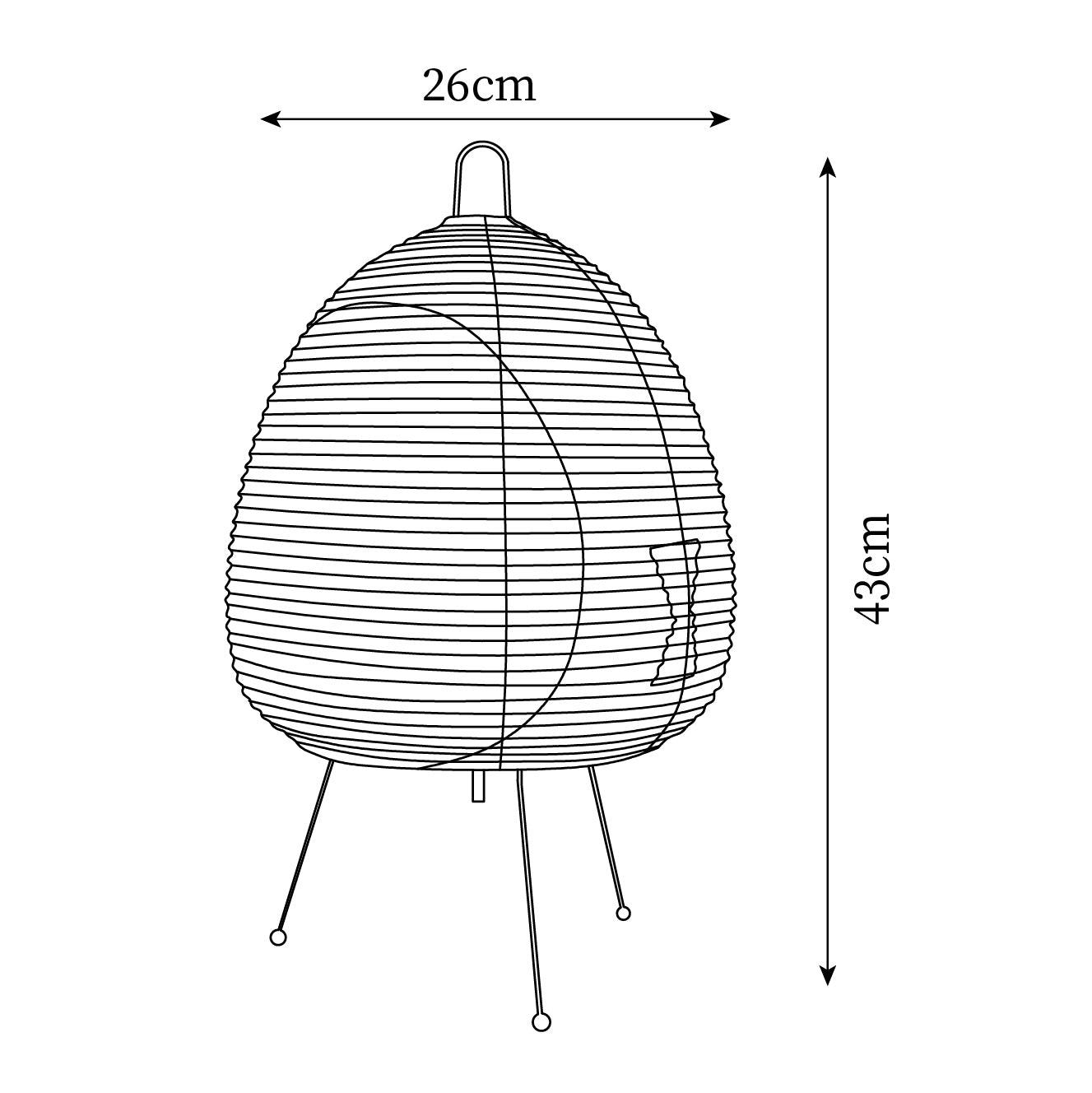 Ribbed Lantern Table Lamp