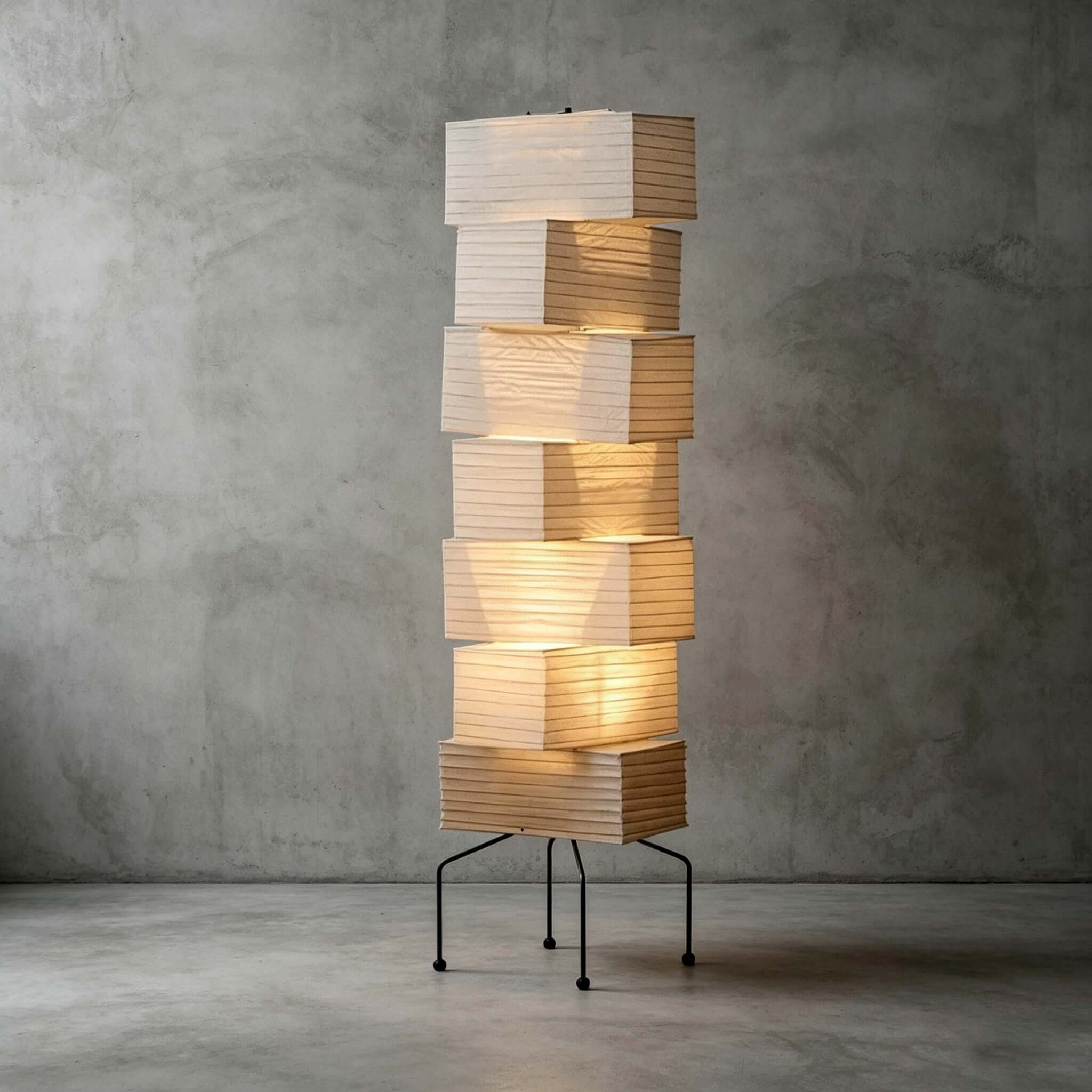 Stacked Paper Lantern Lamp