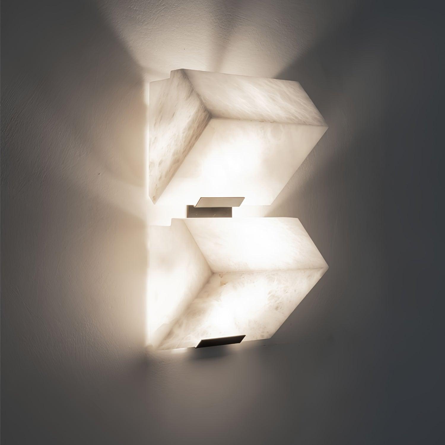 Alabaster Tiered Wall Light