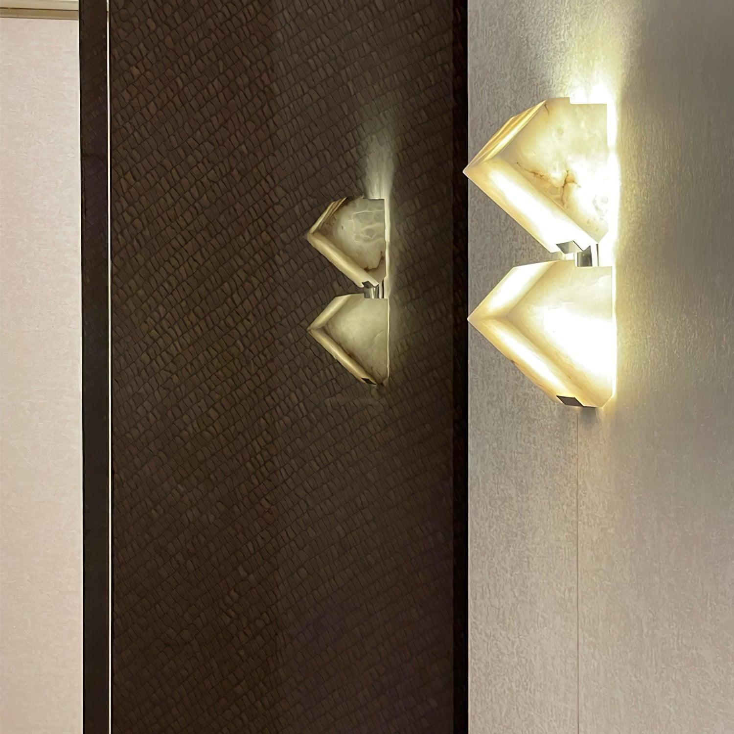 Alabaster Tiered Wall Light
