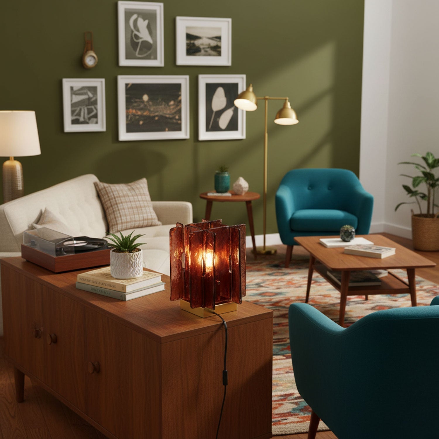 Amber Glow Table Lamp