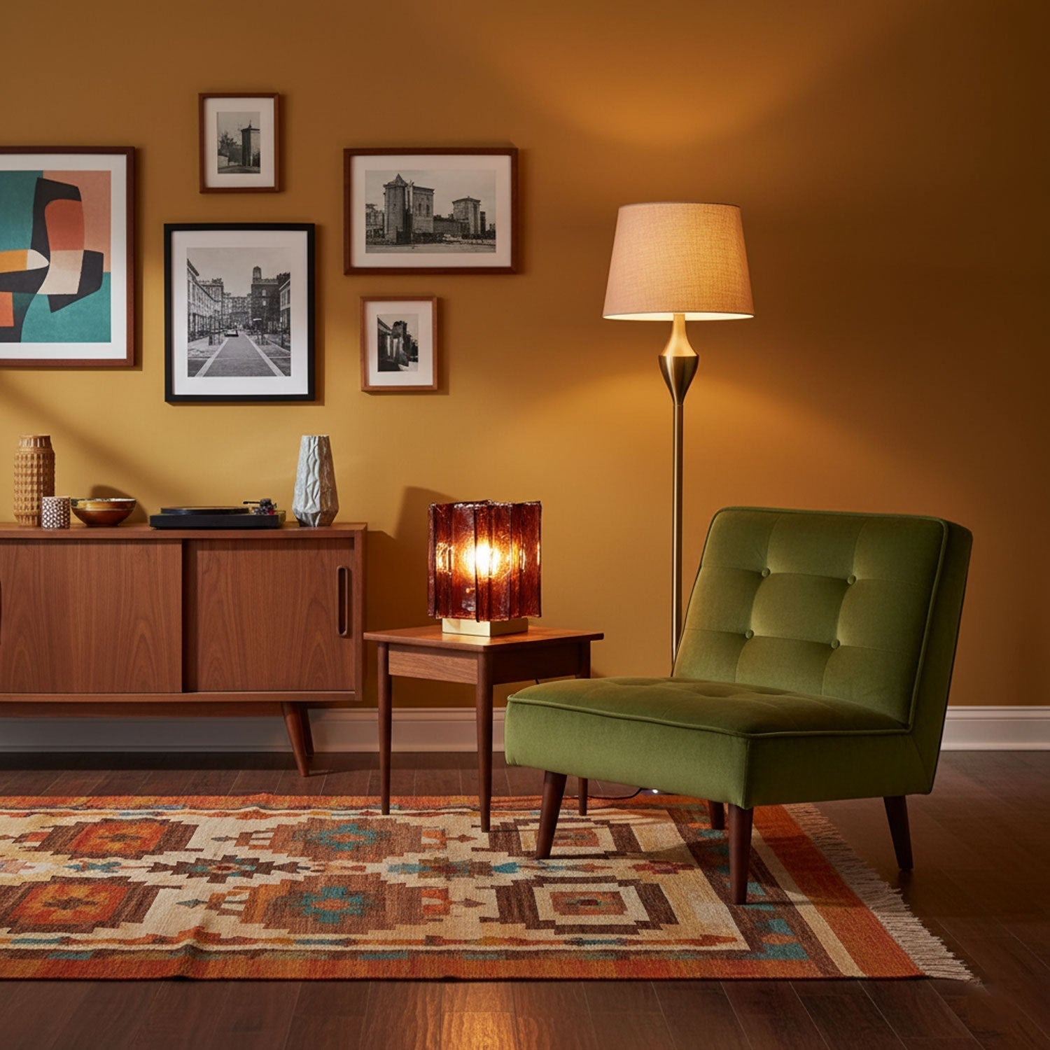 Amber Glow Table Lamp