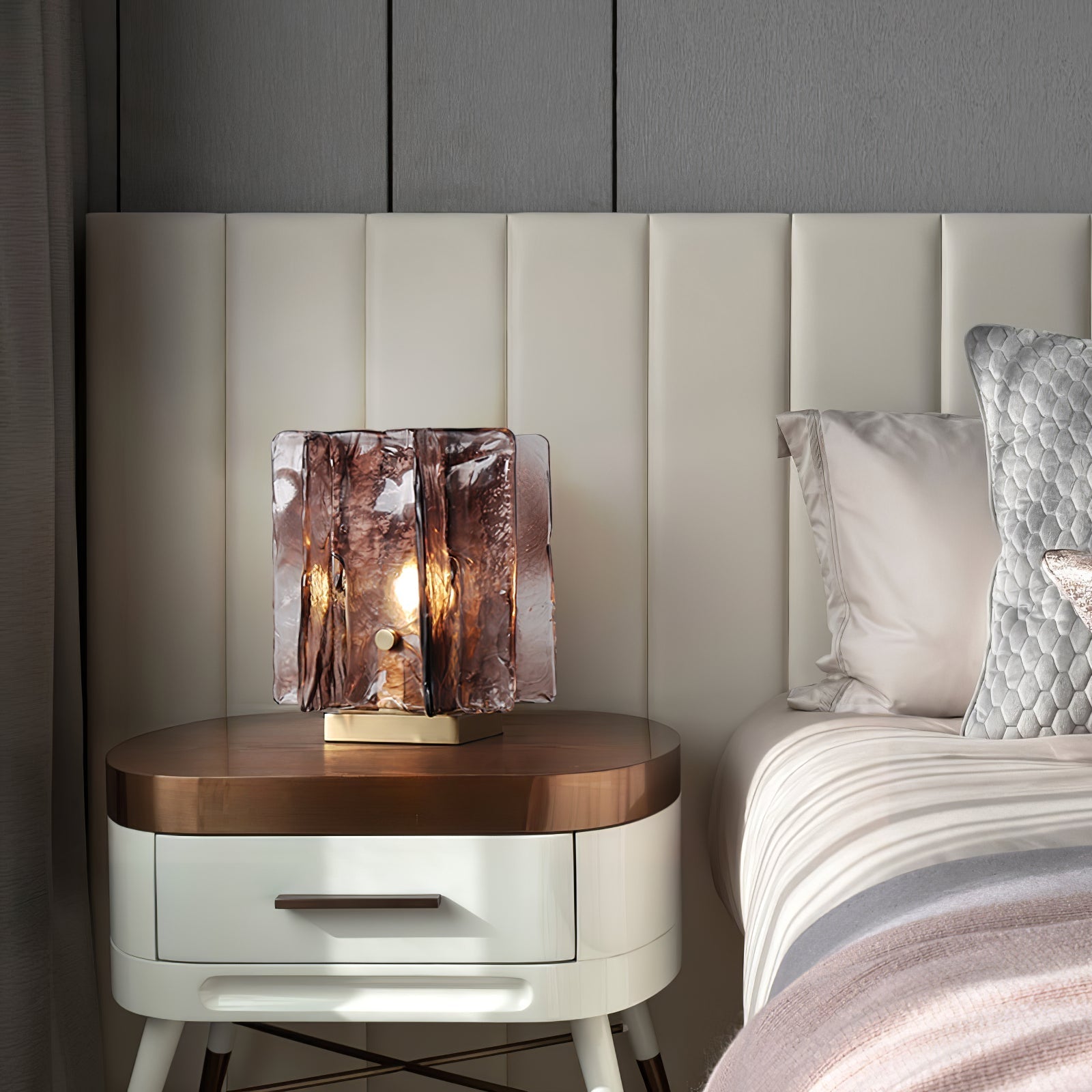 Amber Glow Table Lamp