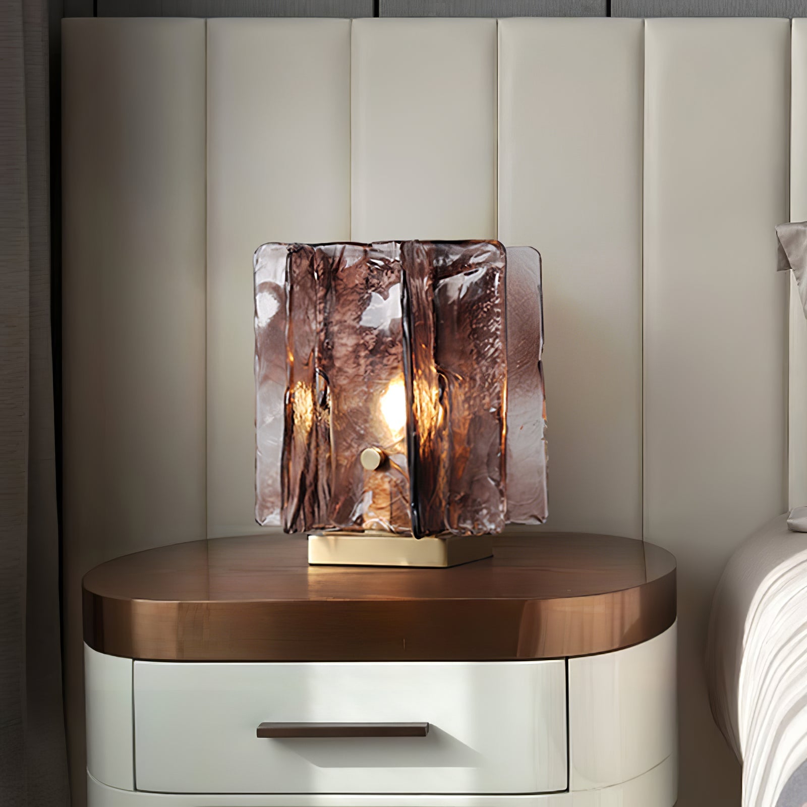 Amber Glow Table Lamp
