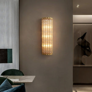 Ribbed Glass Wall Sconce