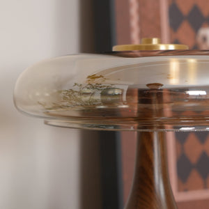 Amber Glass Mushroom Lamp