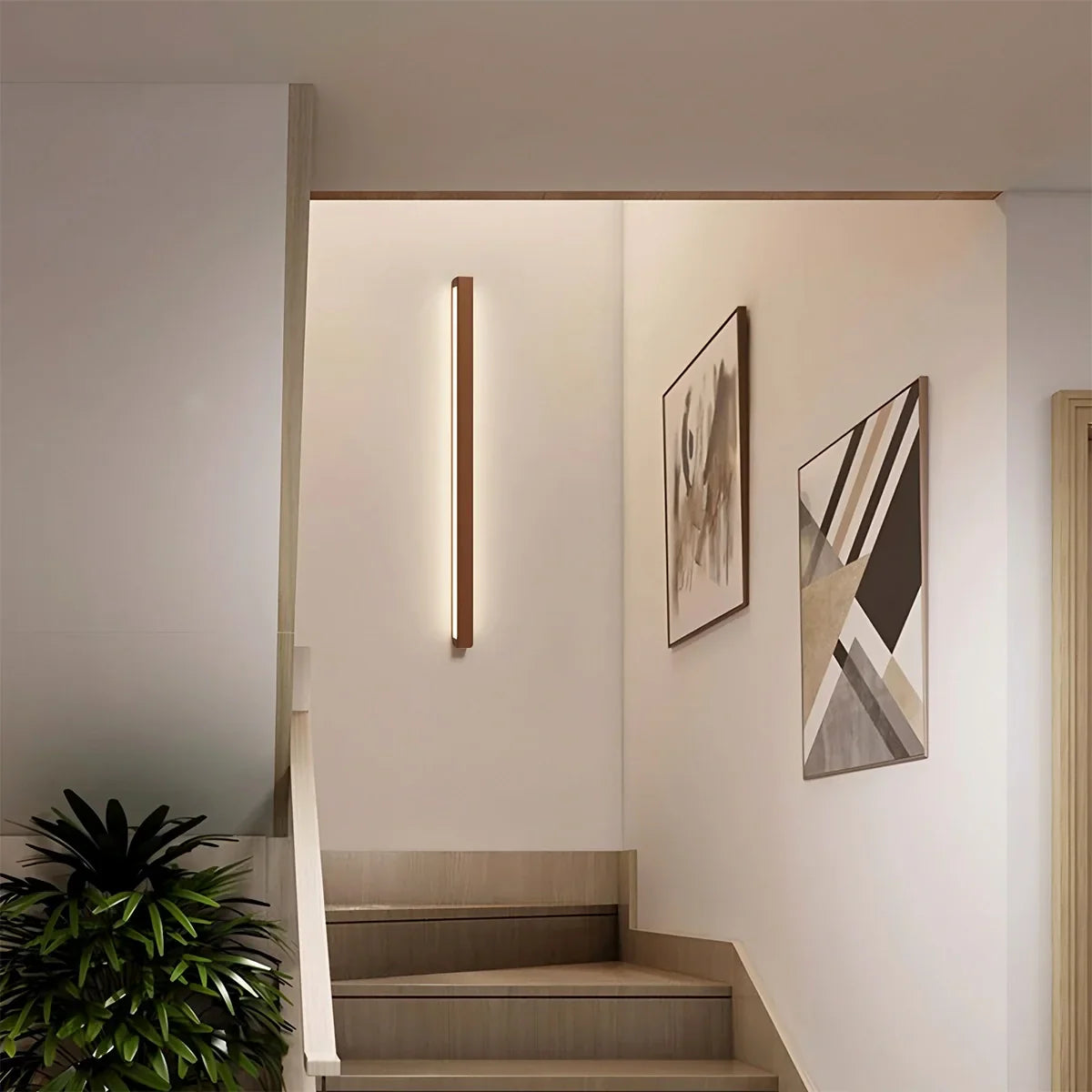 Linear Wood Wall Light