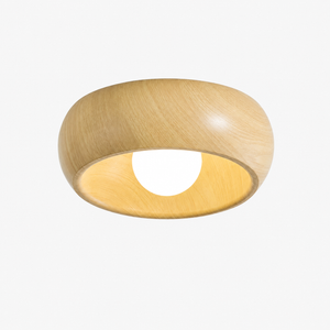 Halo Wood Flush Light