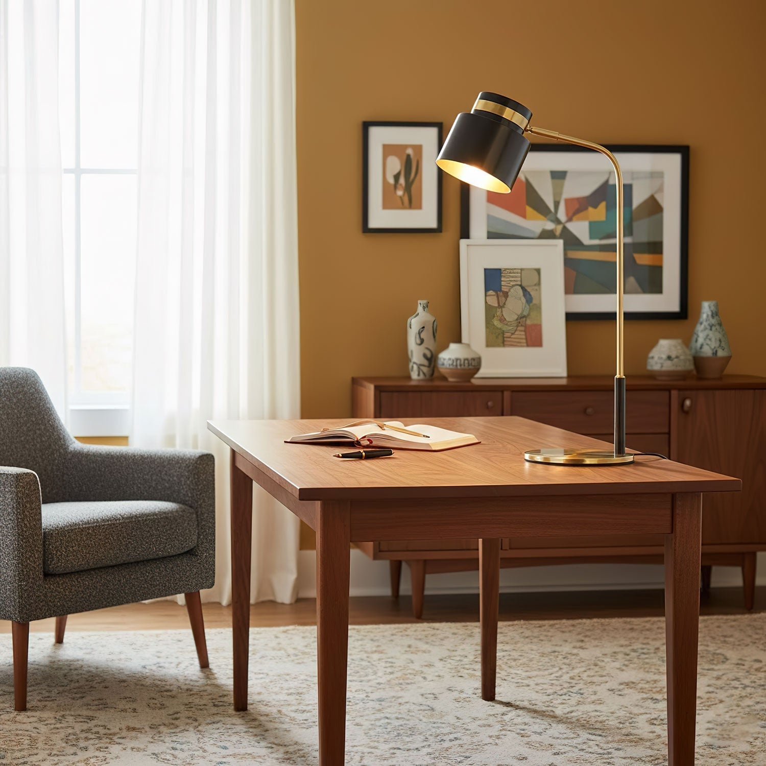 Brass Arc Task Lamp