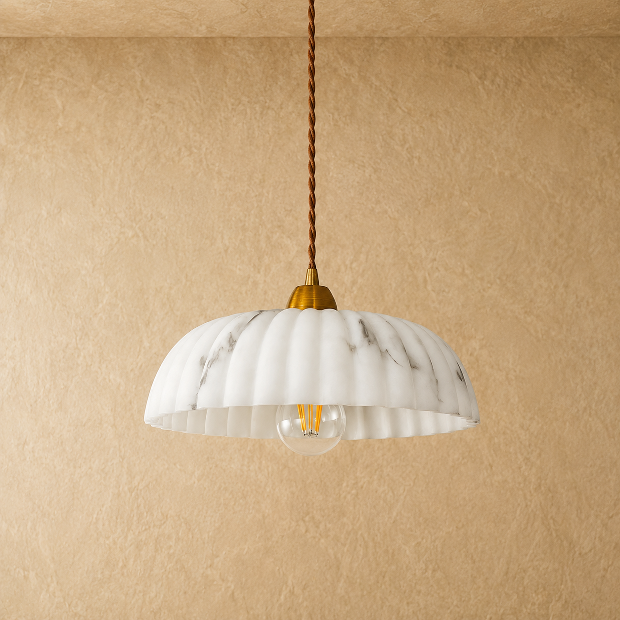 Alabaster Dome Pendant