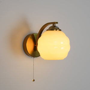Scalloped Glass Wall Sconce