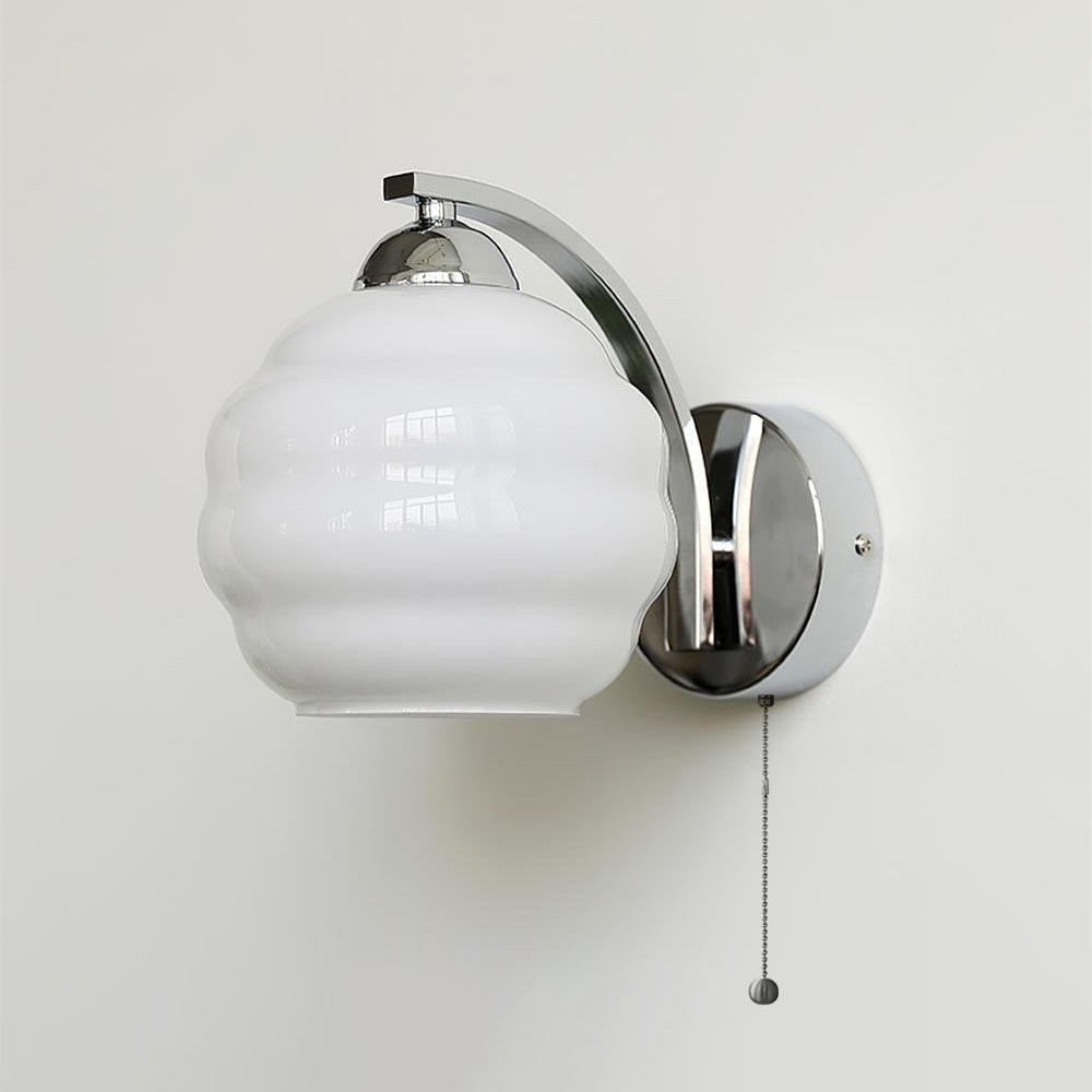 Scalloped Glass Wall Sconce