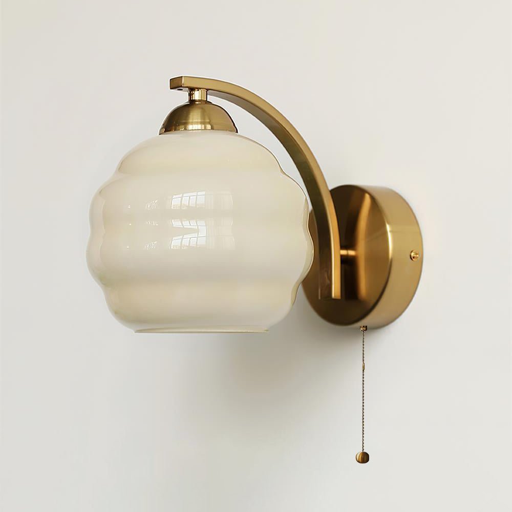 Scalloped Glass Wall Sconce