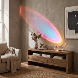 Sculpted Oval Glass Lamp