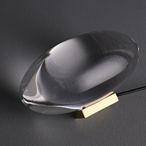 Sculpted Oval Glass Lamp