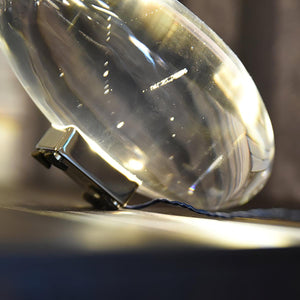 Sculpted Oval Glass Lamp