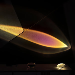 Sculpted Oval Glass Lamp