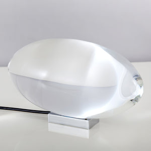 Sculpted Oval Glass Lamp