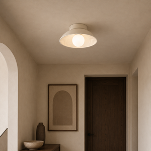 Ribbed Orb Ceiling Light