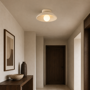 Ribbed Orb Ceiling Light