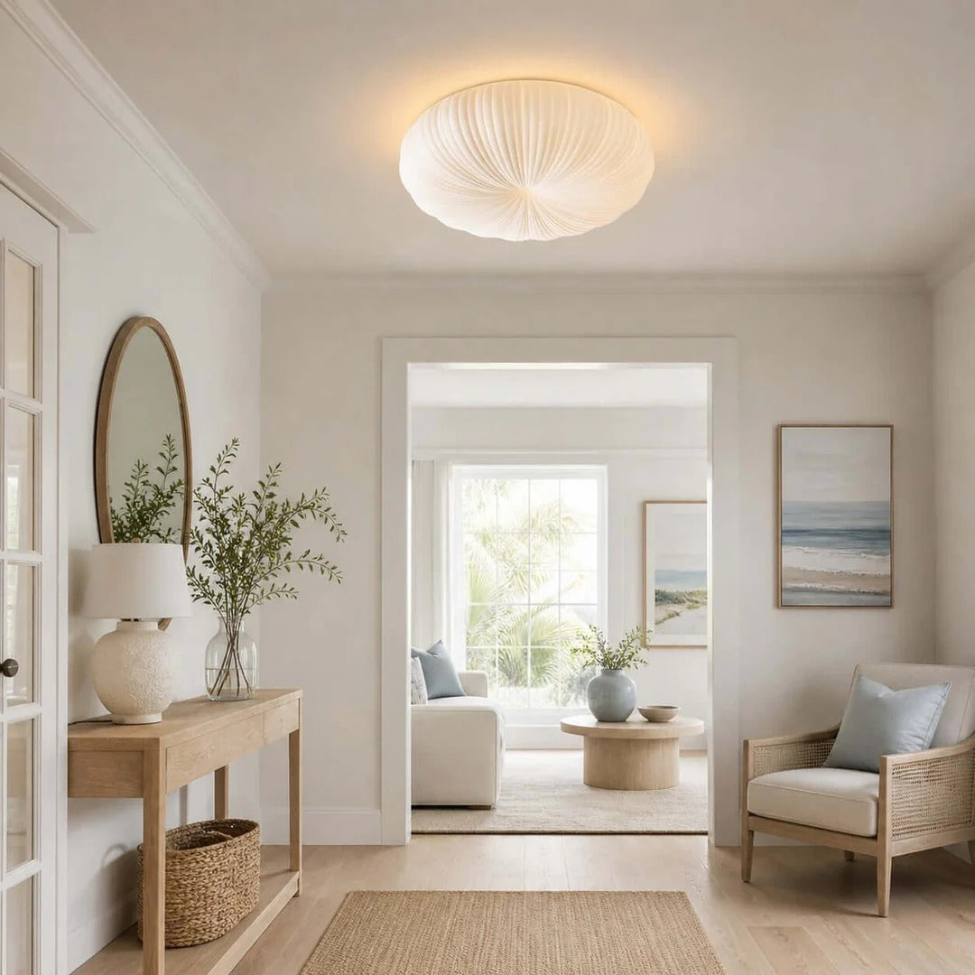 Ribbed Shell Ceiling Light