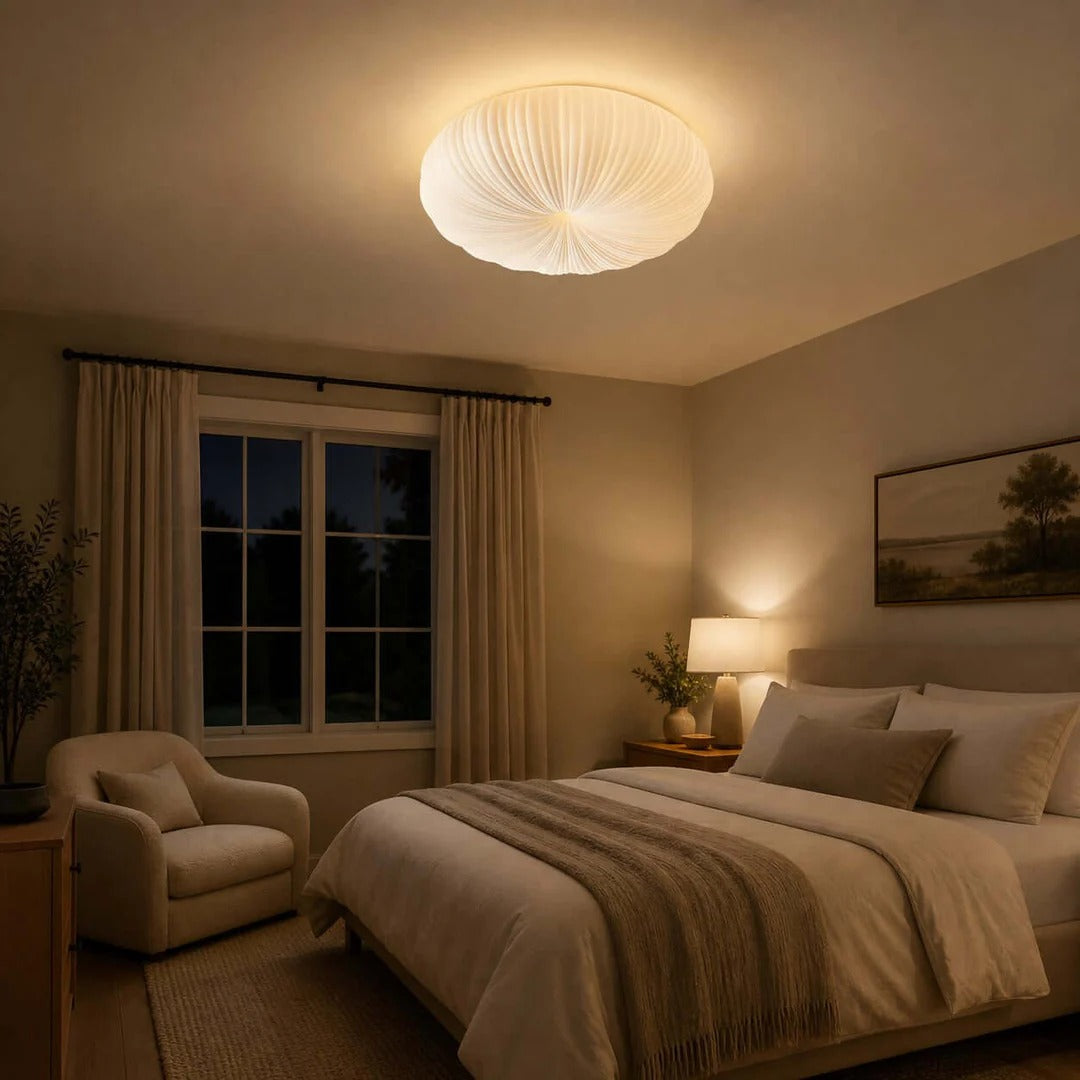 Ribbed Shell Ceiling Light