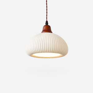 Fluted Ceramic Pendant